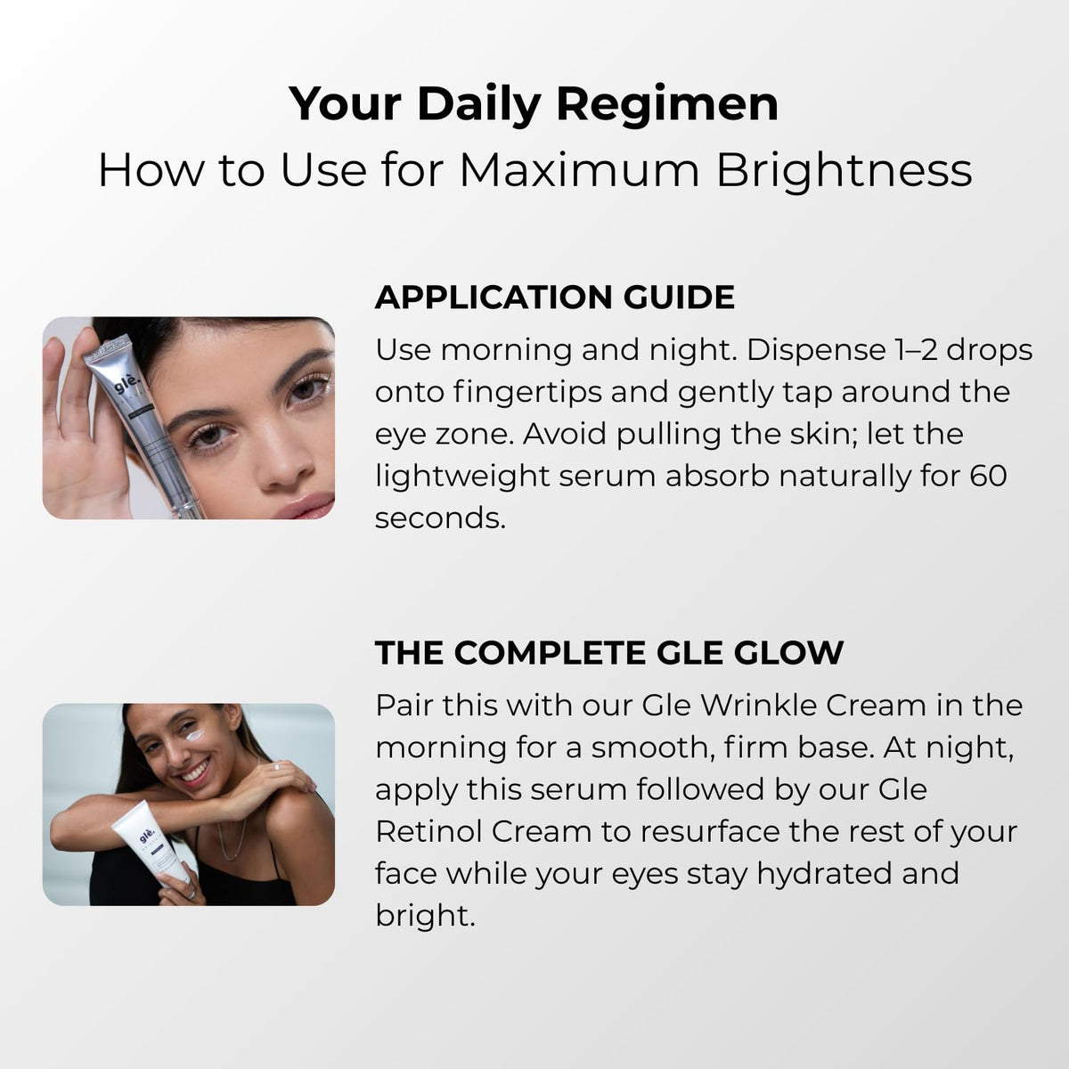 Gle on bathroom shelf in lifestyle setting for daily routine ease