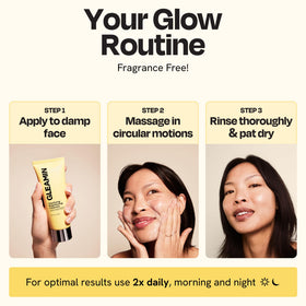 Gleamin on bathroom shelf lifestyle showing daily routine fit