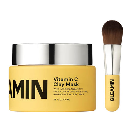 Gleamin jar front view showing label and 2.5 oz size for brightening