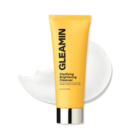Gleamin front tube showing product packaging and size benefit