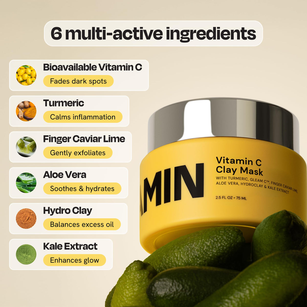 Gleamin jar open top view revealing product volume and creamy fill