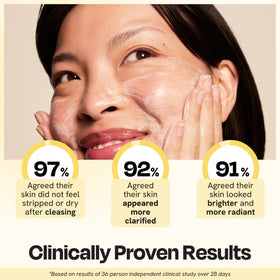 Gleamin label close-up highlighting key ingredients and clarity benefit