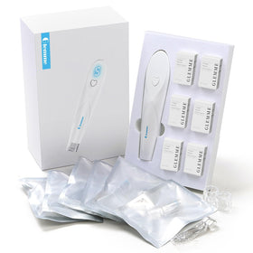 Glemme kit staged on bathroom counter showing easy storage and weekly routine setup