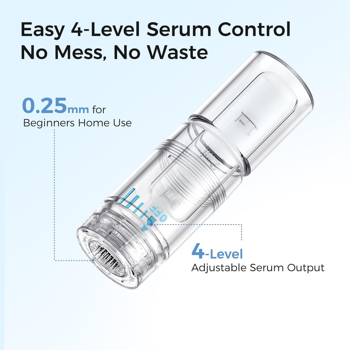 Array of Glemme single-use serum cartridges with peptides and hyaluronic acid clearly visible