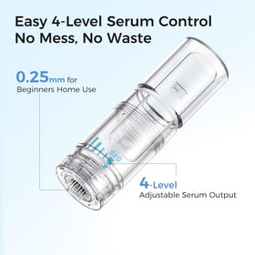 Array of Glemme single-use serum cartridges with peptides and hyaluronic acid clearly visible