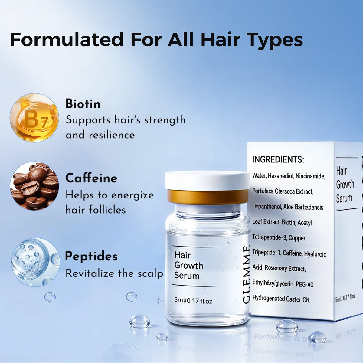 Glemme stamp in use on scalp demonstrating easy application