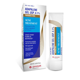 Glenmark Therapeutics tube front view showing product name and size benefit clarity