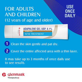Glenmark Therapeutics product on bathroom shelf with towel suggesting routine-friendly benefit