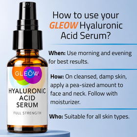 GLEOW serum on vanity in bathroom lifestyle for daily routine