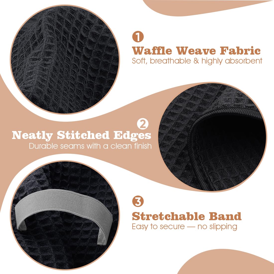 GLIMGLINT towel next to hands to show 40x26.5 inch full-size coverage