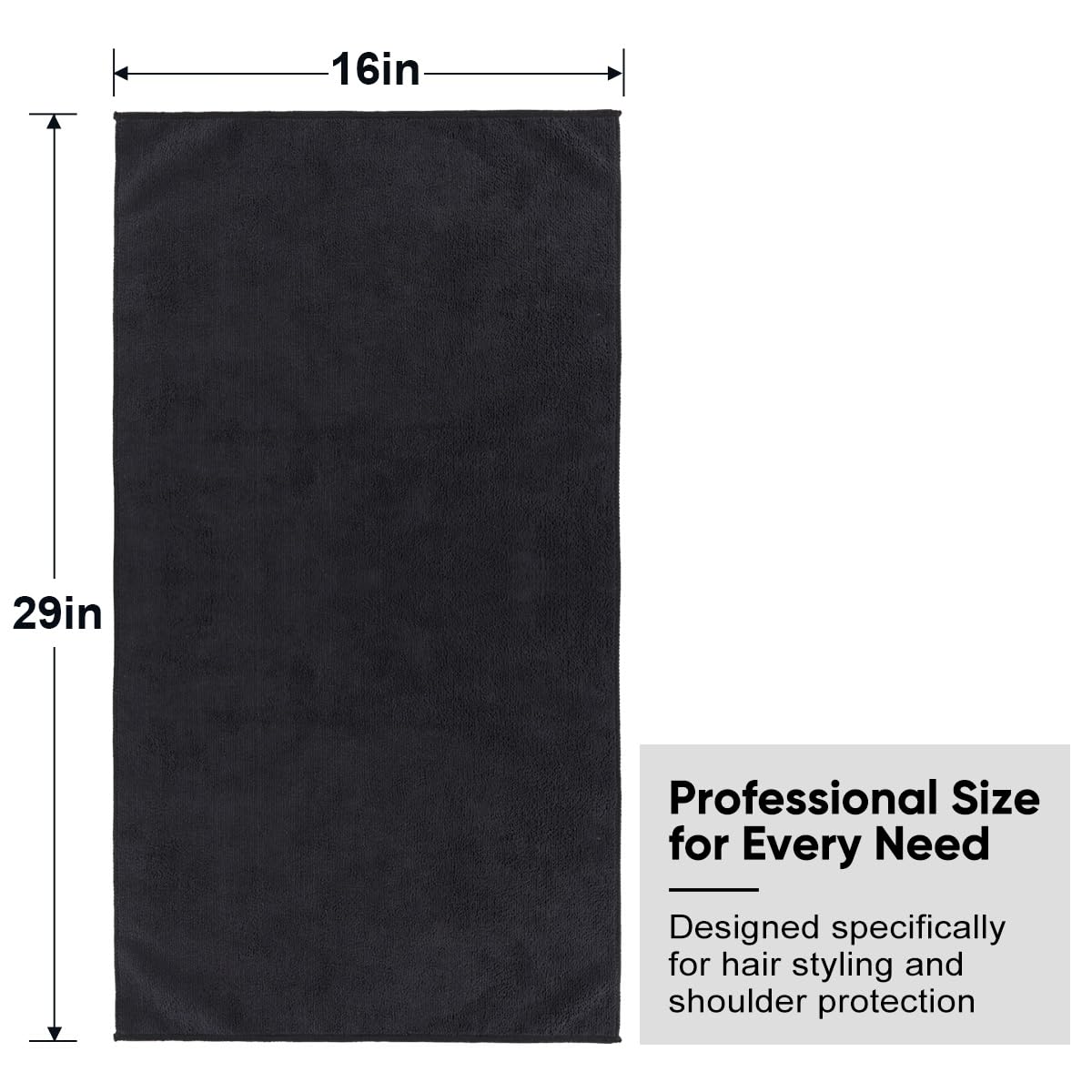 GLIMGLINT folded towel with ruler showing 16x29 size for scale