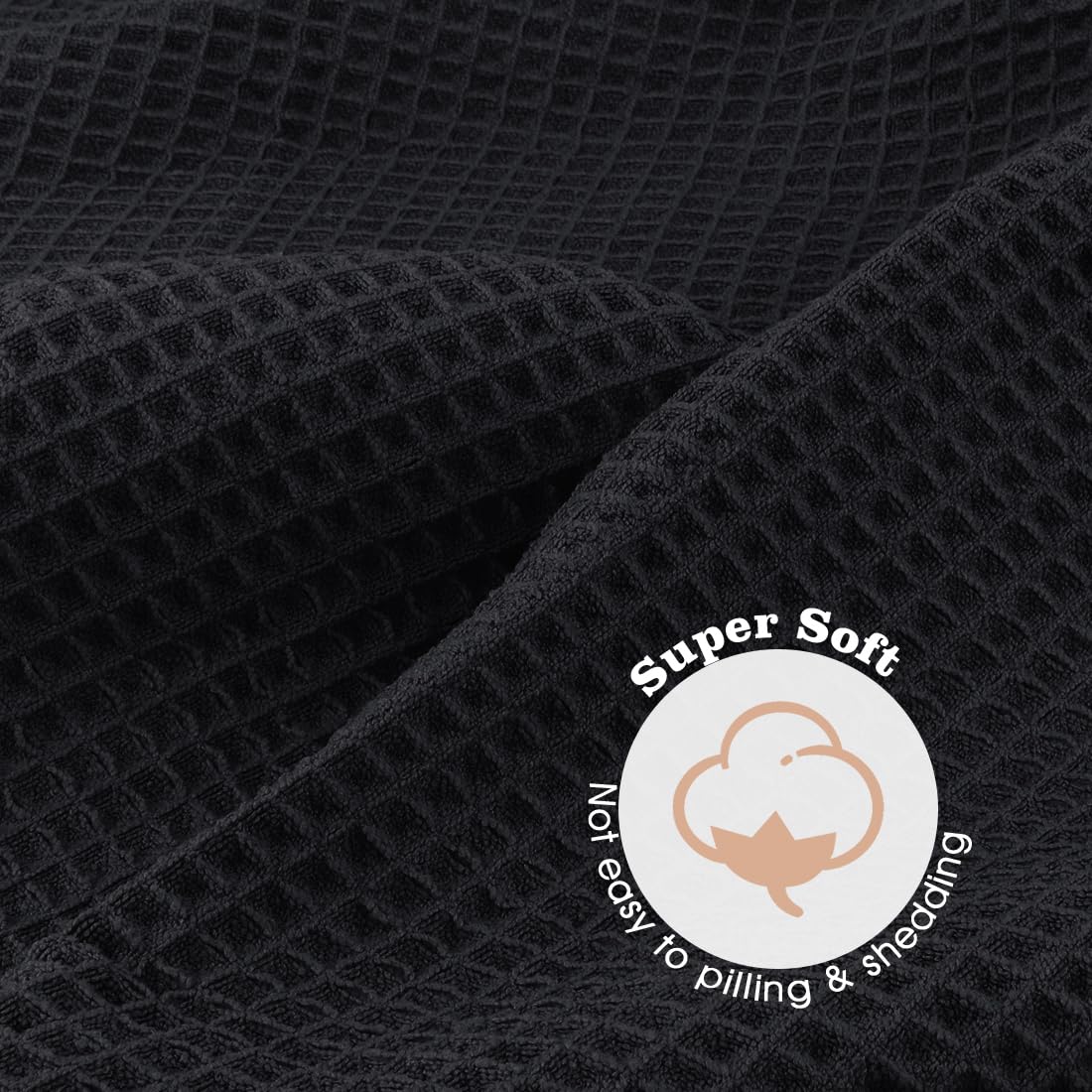 GLIMGLINT close-up of waffle weave texture for faster water absorption
