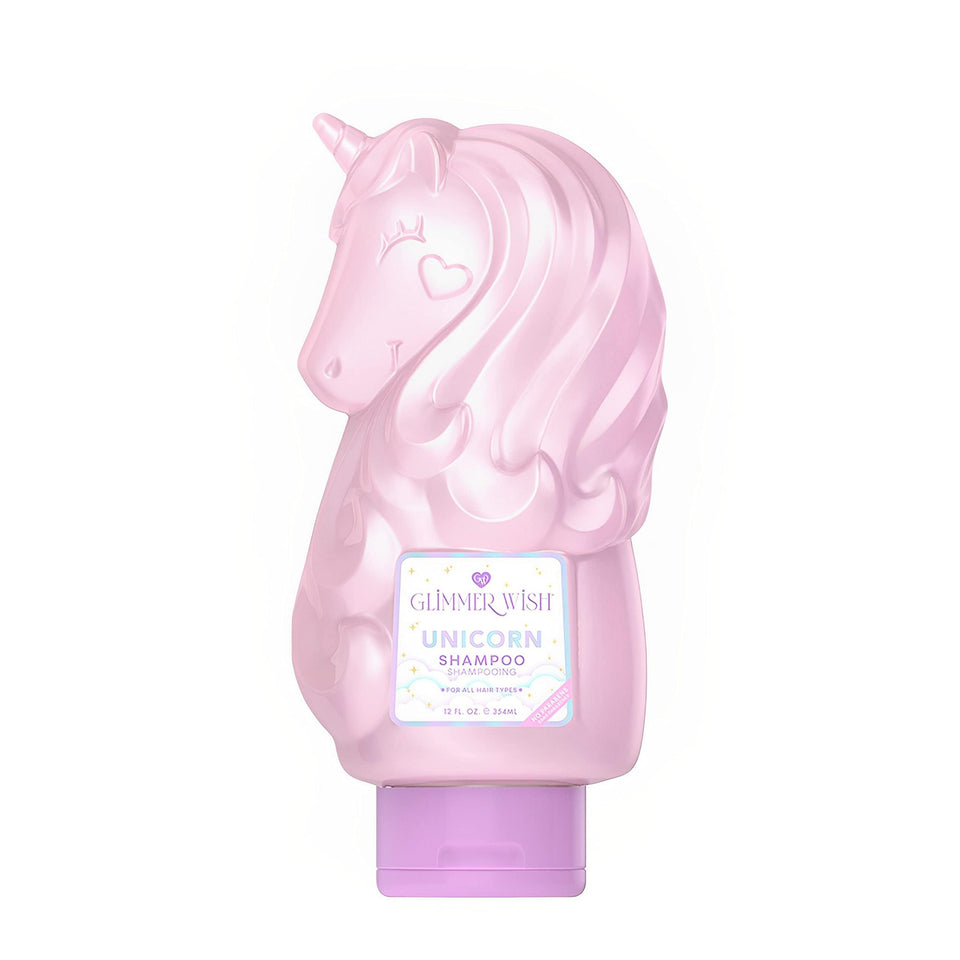 Glimmer Wish front bottle view showing playful label and easy-grip design