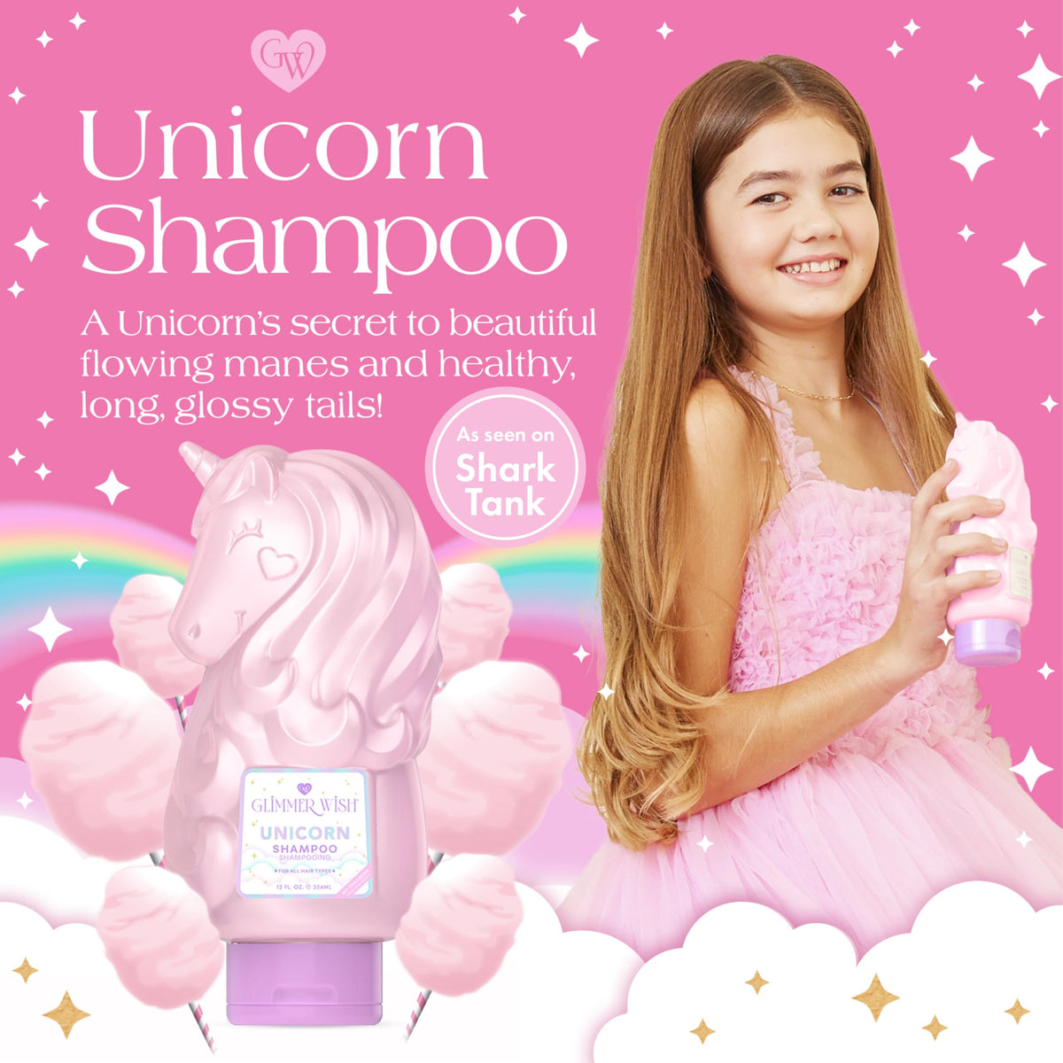 Glimmer Wish pearly pink shampoo texture close-up highlighting creamy shine