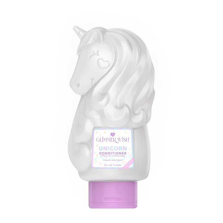 Glimmer Wish front bottle view showing fun unicorn packaging and kid-friendly design