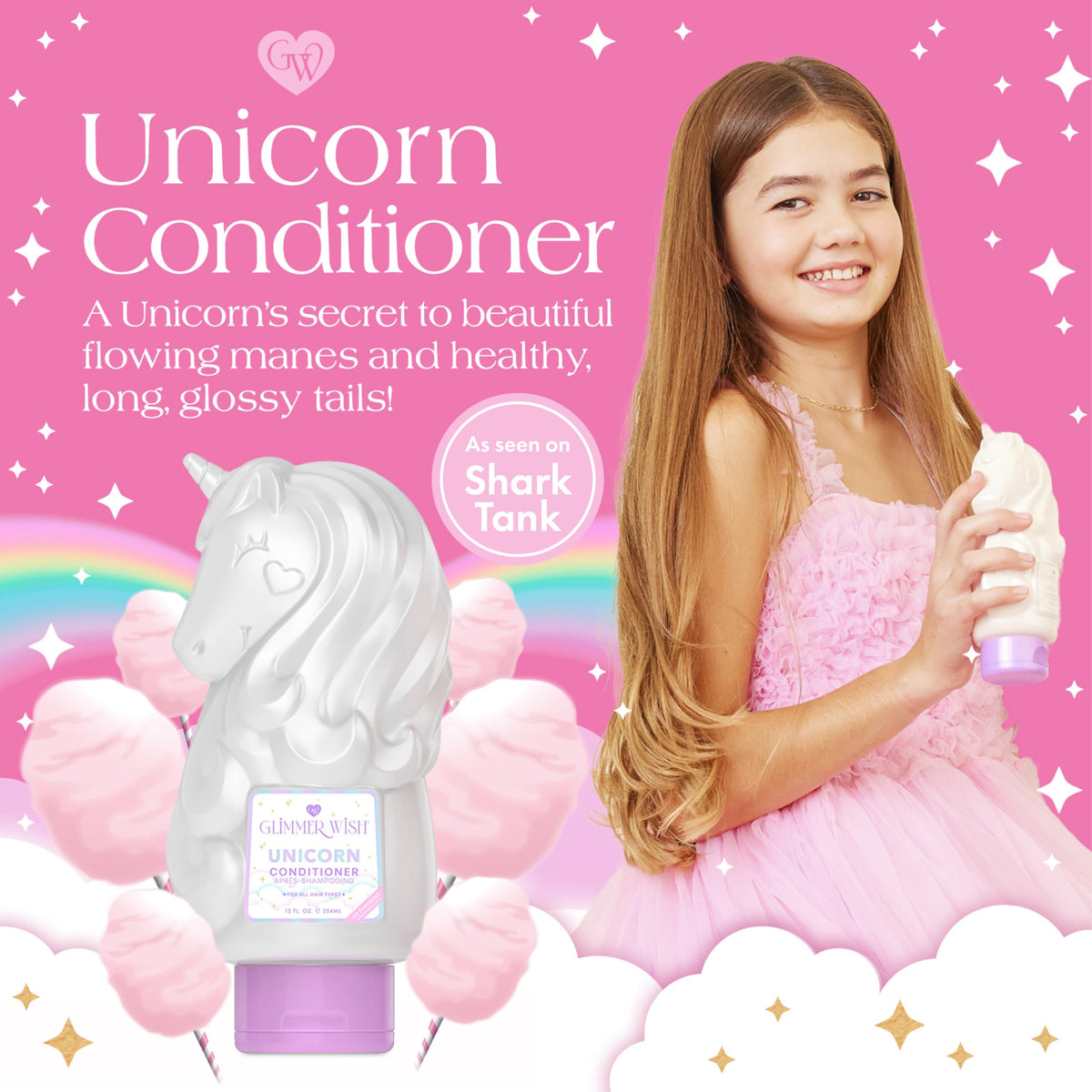 Glimmer Wish bottle dispensing conditioner easily for less waste and simple use