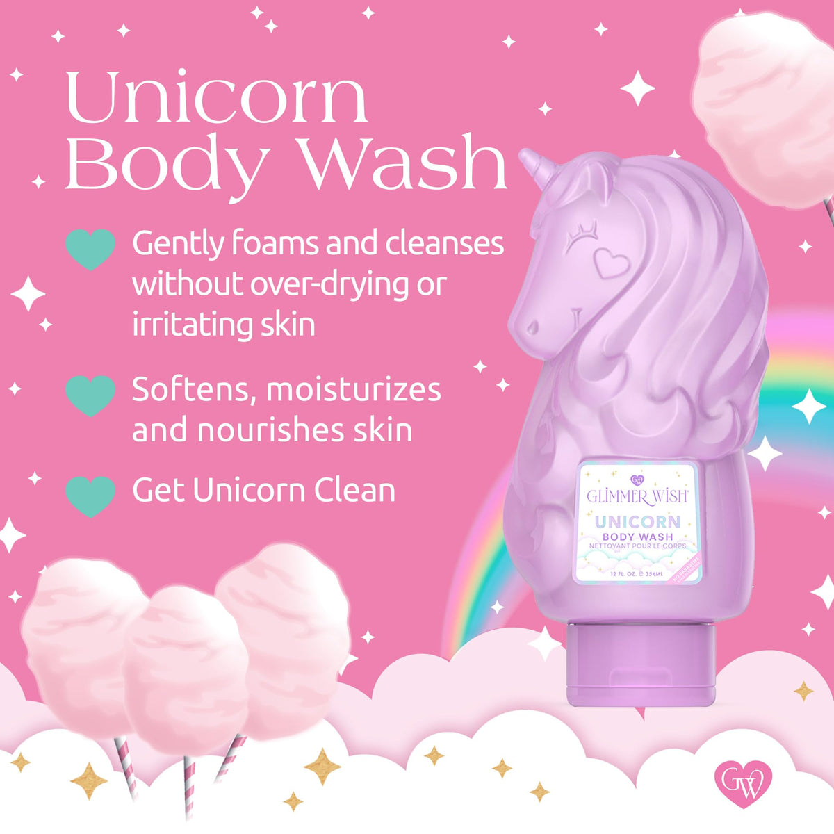 Glimmer Wish pump close-up displays pearly gel texture and easy dispensing