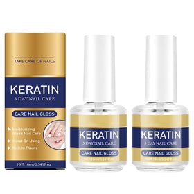 Glintor front packaging showing two keratin nail oil bottles for convenient care