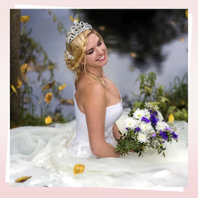 GLITZJOY tiara styled at a wedding shows elegant look benefit for special occasions