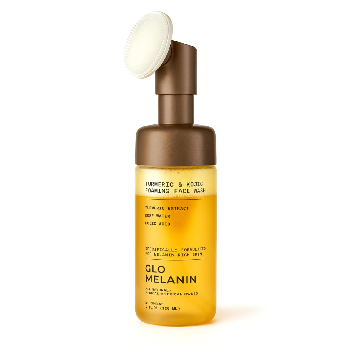 Glo Melanin front bottle showing label and clean design for brightening benefits