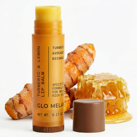 Glo Melanin front packaging showing brightening lip balm benefits
