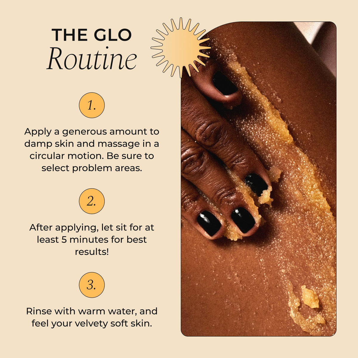 Glo Melanin label ingredients closeup highlighting turmeric and oils for safe use
