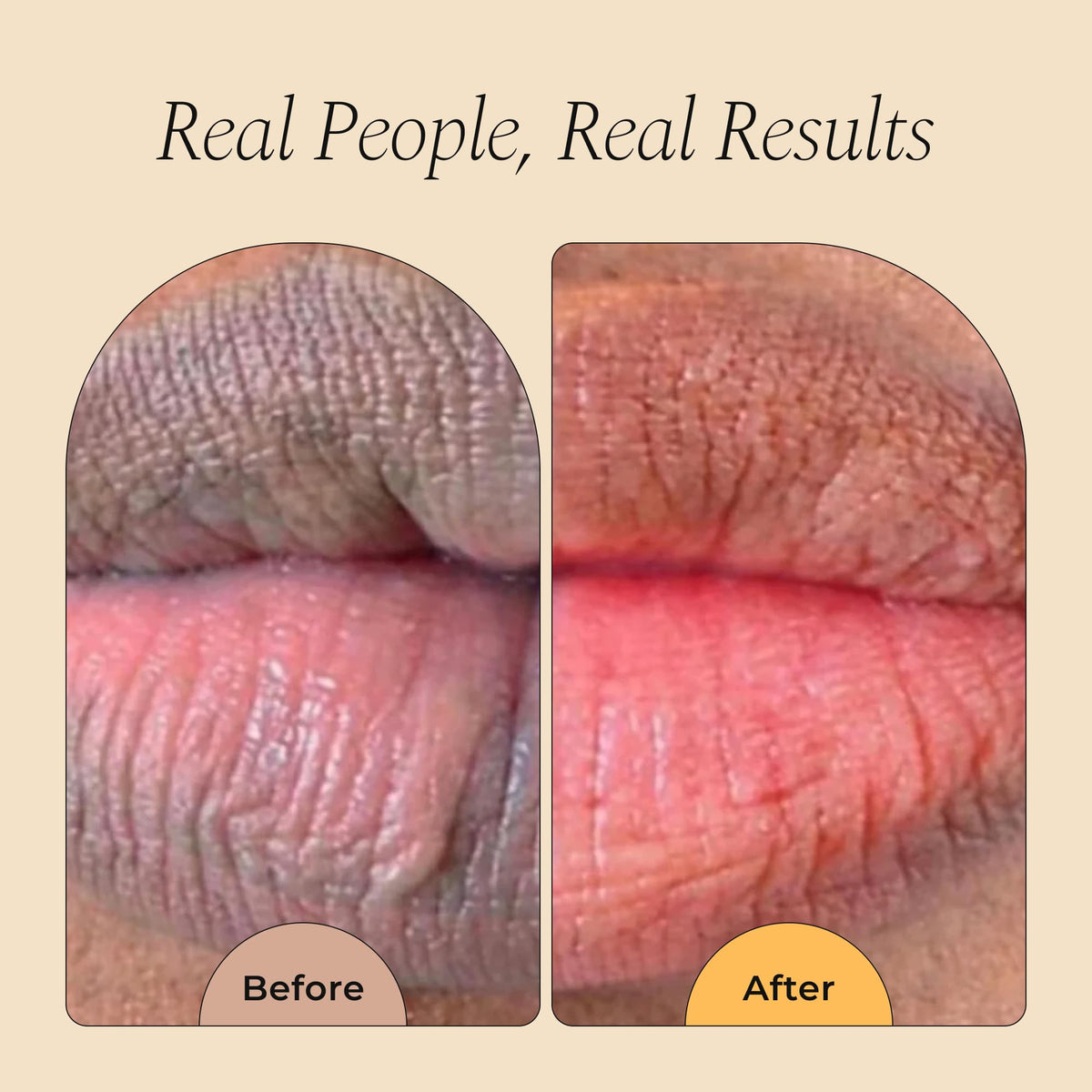 Glo Melanin being applied to lips for instant hydration