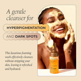 Glo Melanin scrubber top close-up displaying textured applicator for gentle exfoliation