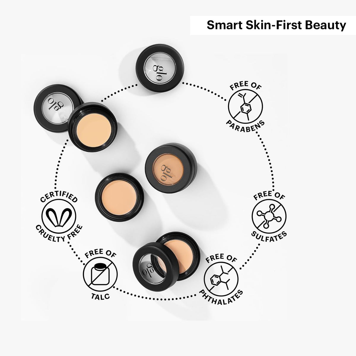 glo skin beauty compact blend on skin showing even finish and natural-looking coverage