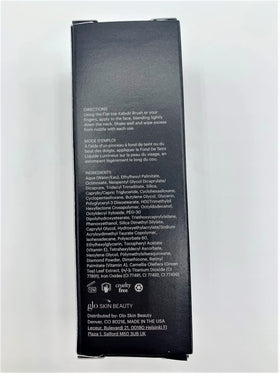 Glo Skin Beauty bottle beside SPF icon showing sun protection benefit
