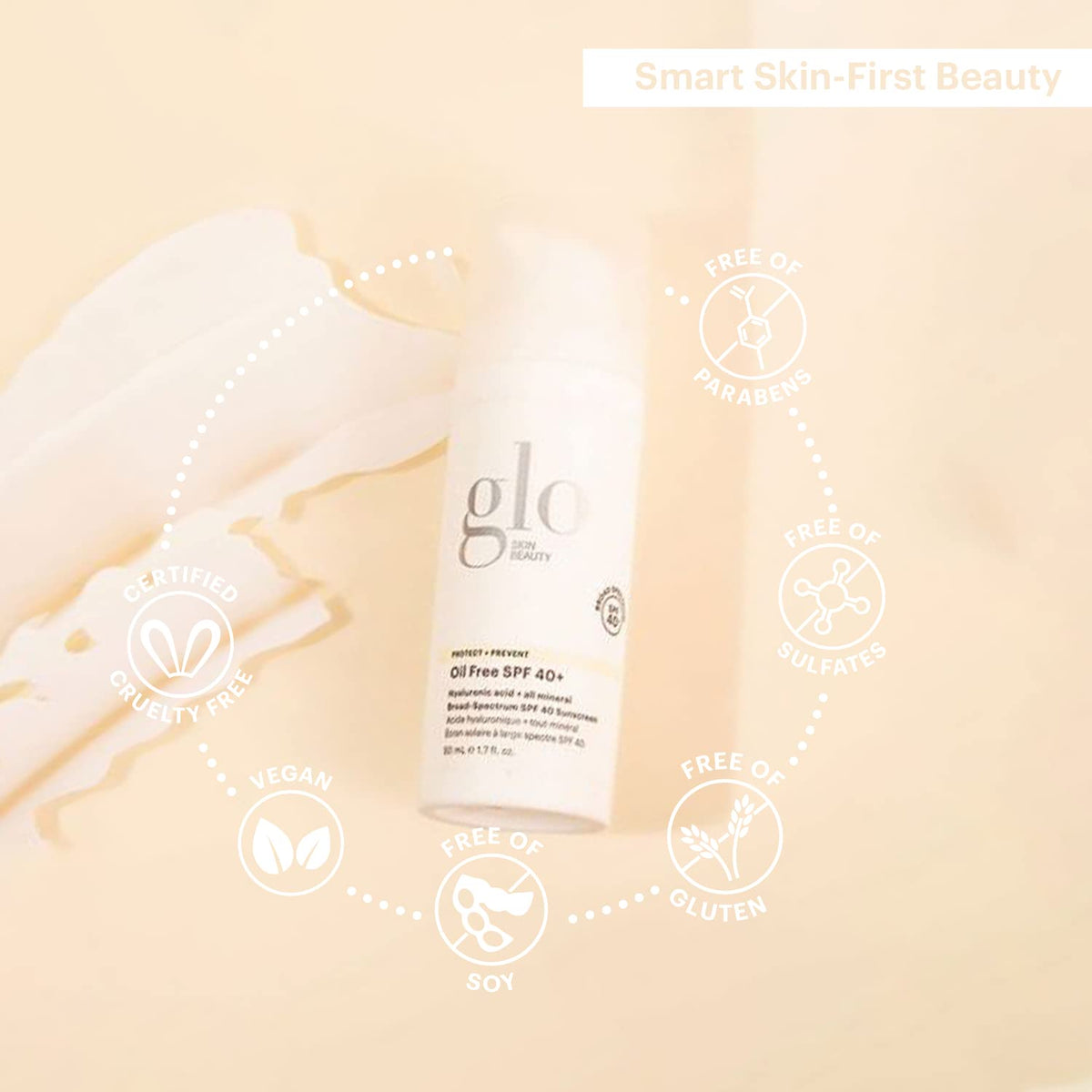 Glo Skin Beauty hyaluronic acid visual representing hydration and plumping benefits