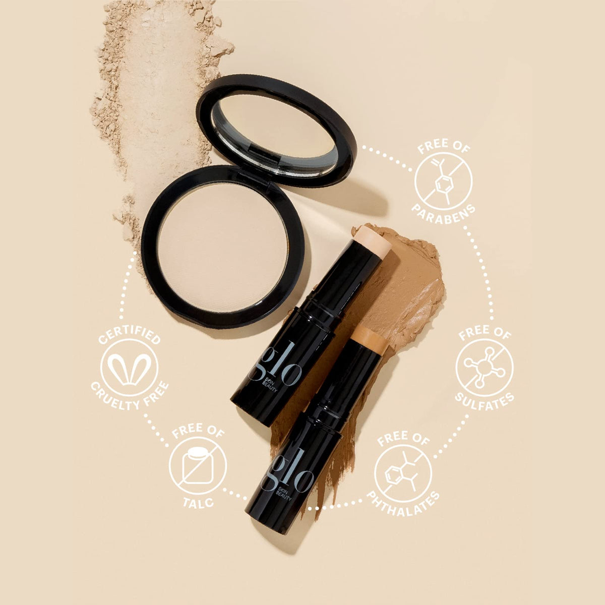 Glo Skin Beauty texture drop on skin illustrating lightweight blendability