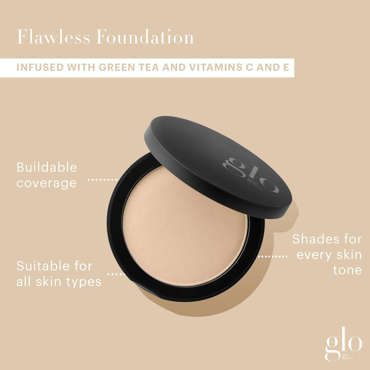 Glo Skin Beauty close-up of powder surface highlighting fine milled texture