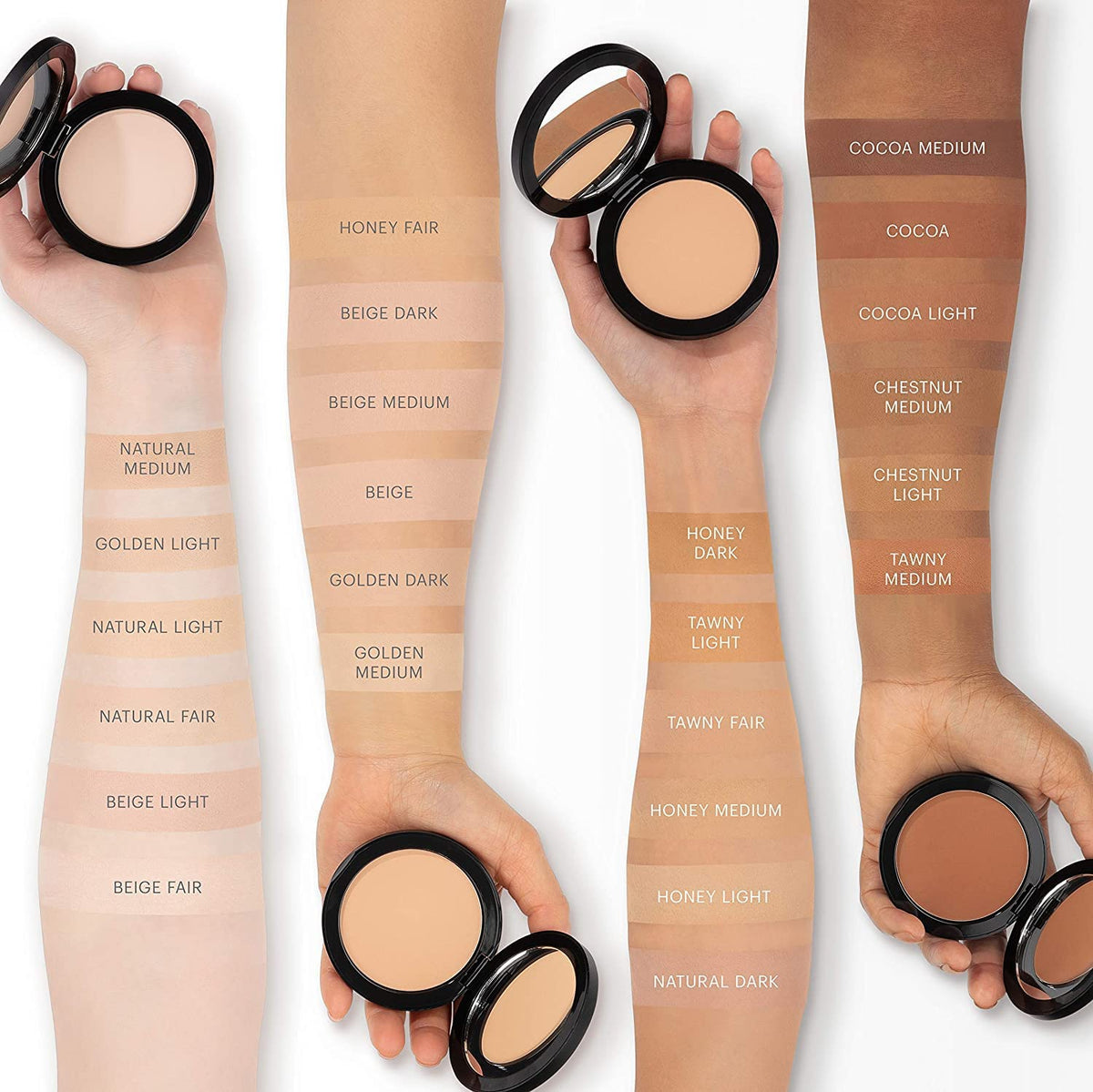 Glo Skin Beauty swatch of powder on skin showing smooth blendable finish