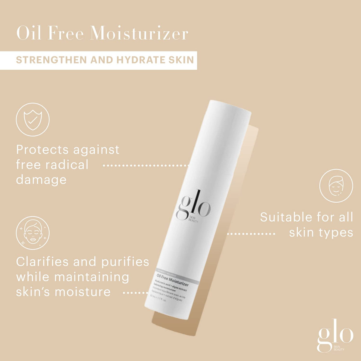 Glo Skin Beauty pump dispenser detail for precise, mess-free application
