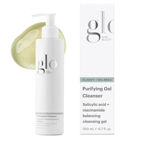Glo Skin Beauty front bottle view showing cleanser and clear labeling for easy selection