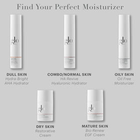 Glo Skin Beauty next to common items showing 1.7 oz size for travel convenience