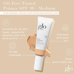 Glo Skin Beauty texture spread demonstrating silky, oil-free finish