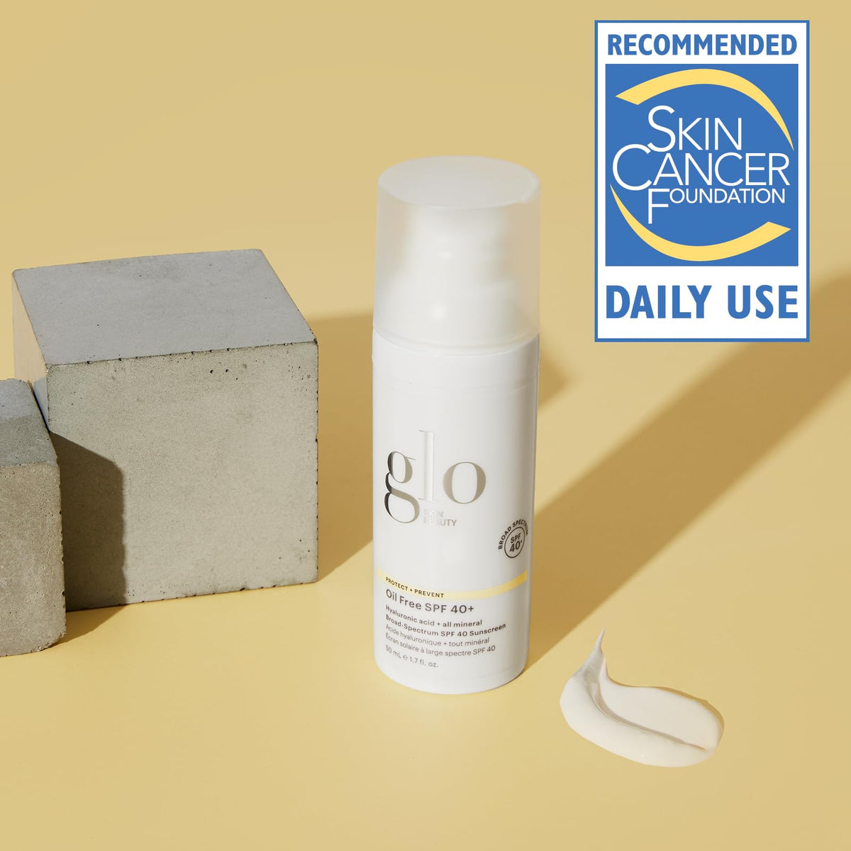 Glo Skin Beauty cream texture close-up highlighting lightweight, non-greasy finish