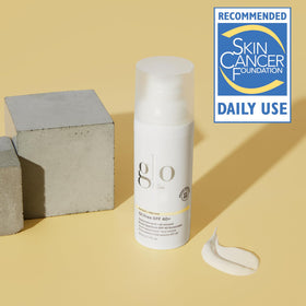 Glo Skin Beauty cream texture close-up highlighting lightweight, non-greasy finish
