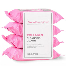 Global Beauty Care front packaging showing 4-pack and 100 wipes for convenient supply