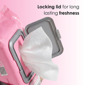 Global Beauty Care open resealable pack emphasizing moisture retention and ease of use