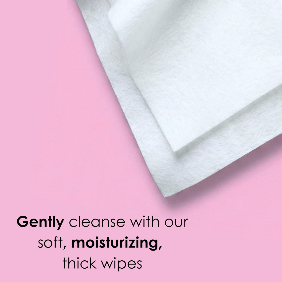 Global Beauty Care wipe edge and thickness view highlighting durable, lint-free cloth