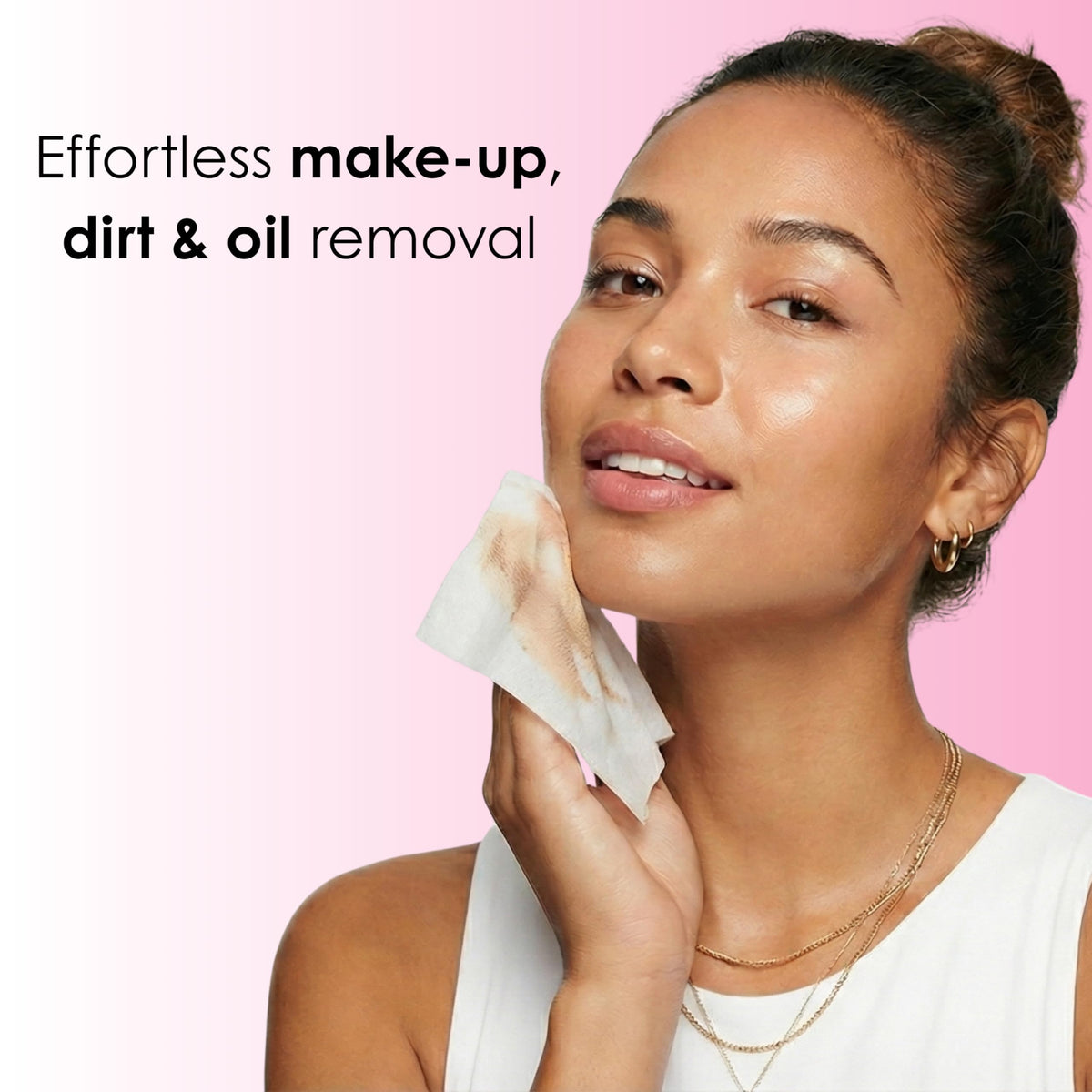 Global Beauty Care close-up of wipe texture showing soft fibers for gentle cleansing
