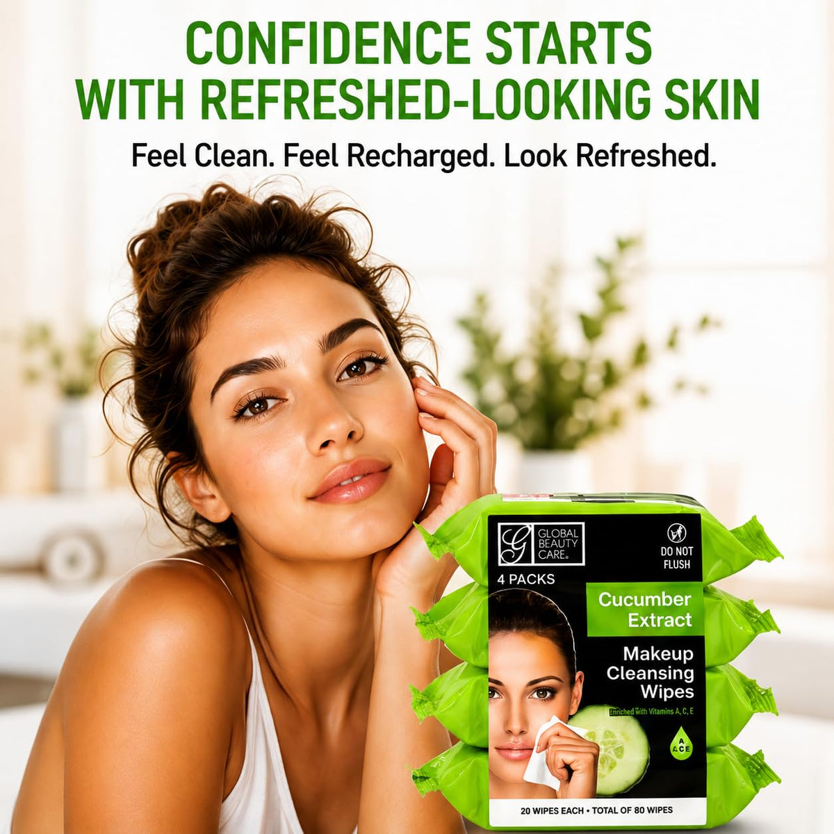 Global Beauty Care close-up wipe texture soft cloth for gentle cleansing