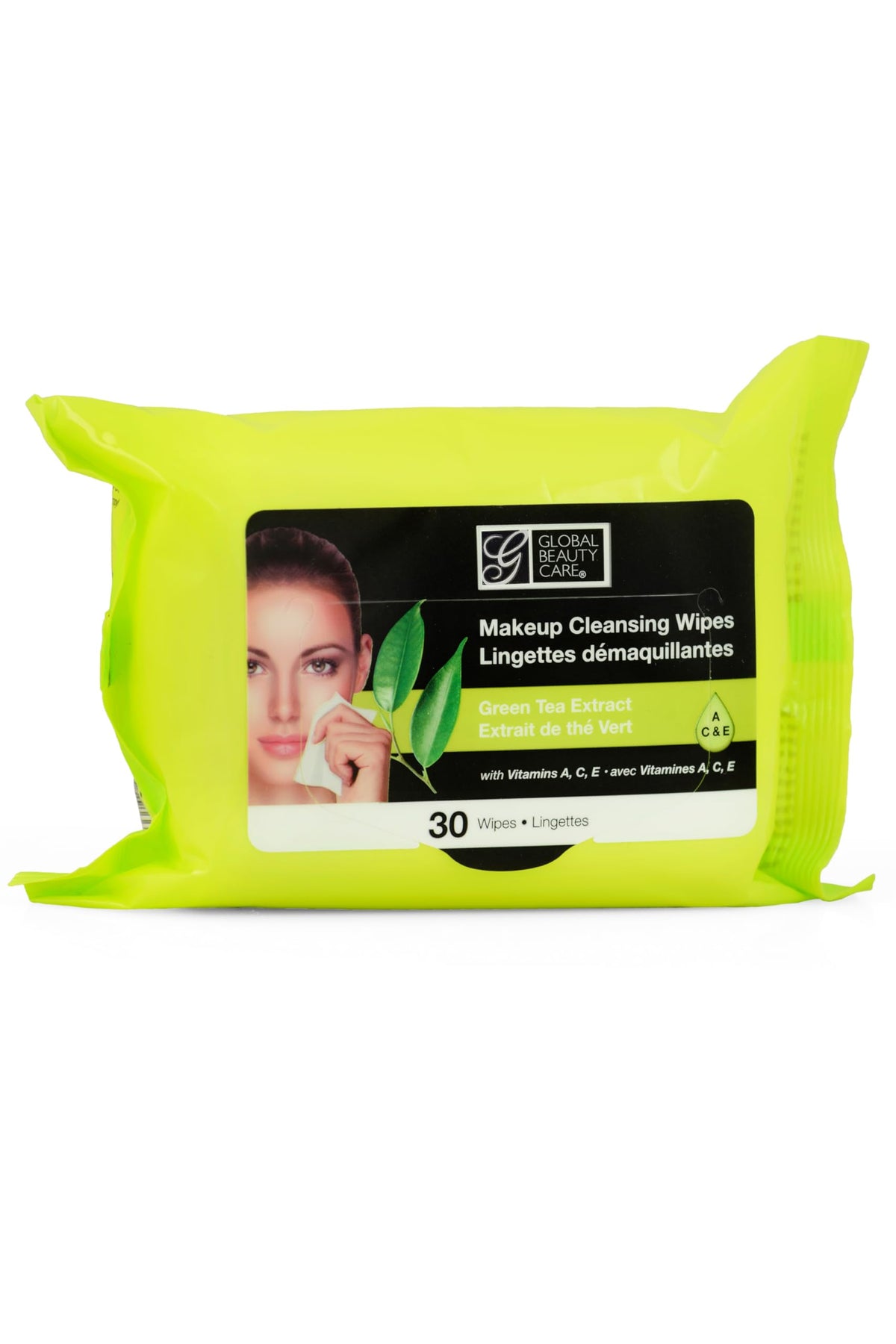 Global Beauty Care wipes inside a travel bag ready for on-the-go cleansing