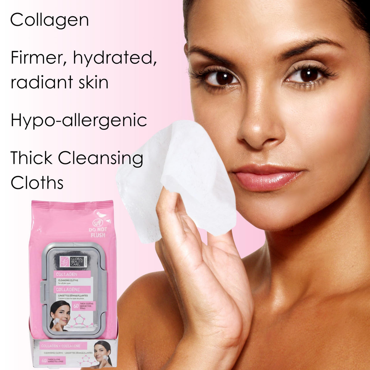 Global Beauty Care pack on a travel bag and toiletries for convenient on-the-go use