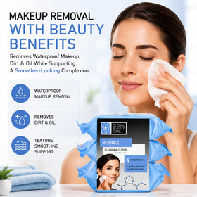 Global Beauty Care wipe removing waterproof mascara around eye