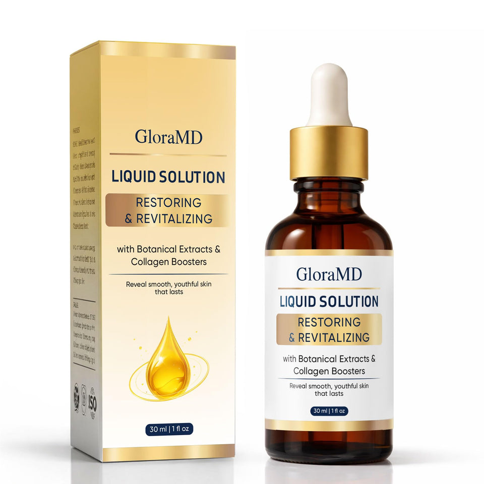 GLORAMD front packaging showing bottle and label, conveys brand clarity and trust
