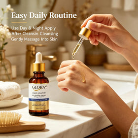 Gloramd Official application on neck and jawline for targeted firming